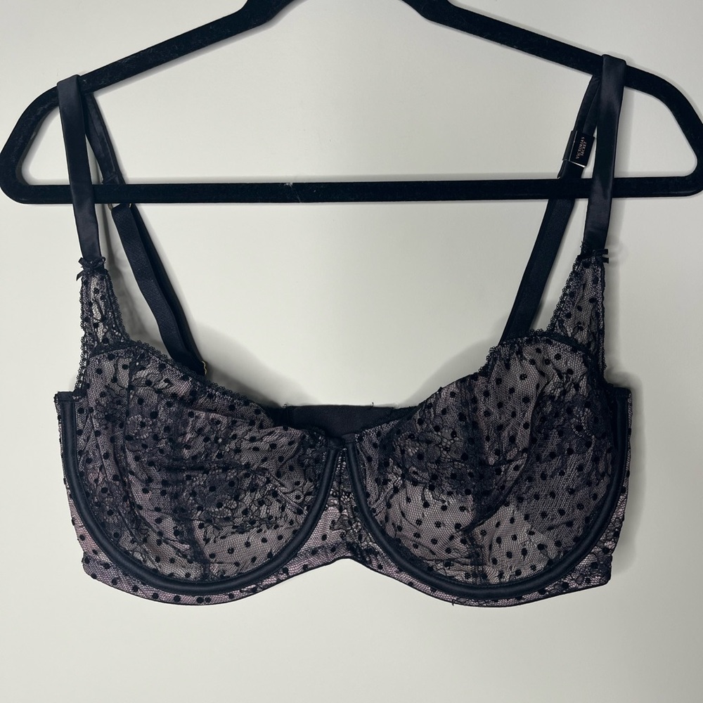 Victoria's Secret Black Lace Unlined Bra
